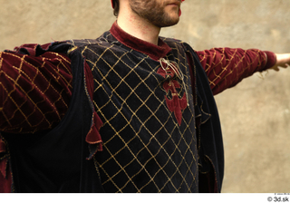  Photos Medieval Counselor in cloth uniform 1 Gambeson Medieval Clothing Royal counselor upper body 0008.jpg